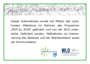 Förderprogramm des Landkreises Oldenburg MUT:Zu-KOMMUNIKATION