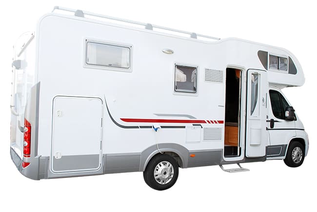 Modernes Wohnmobil frisch lackiert