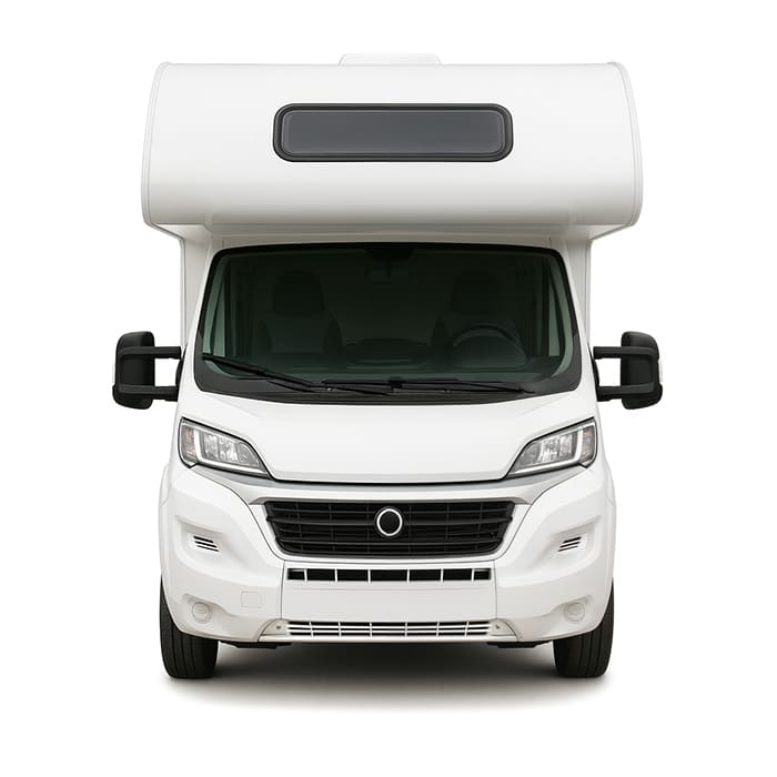 Strahlendes Wohnmobil mit Aufbereitung